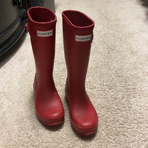 Red Hunter Rain boots